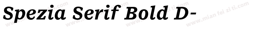 Spezia Serif Bold D字体转换